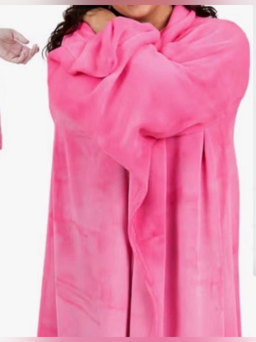 Child size pink Snuggie girls wearable blanket